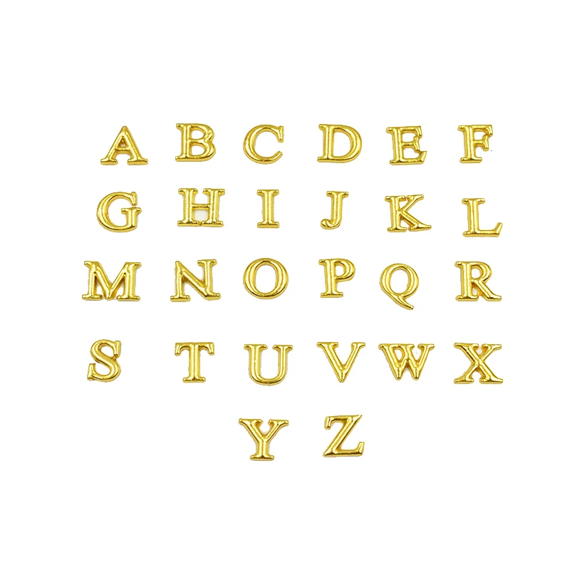 

130PCS Gold A-Z Alphabet Letter Floating Charms Initial Charms For Glass Memory Floating Locket