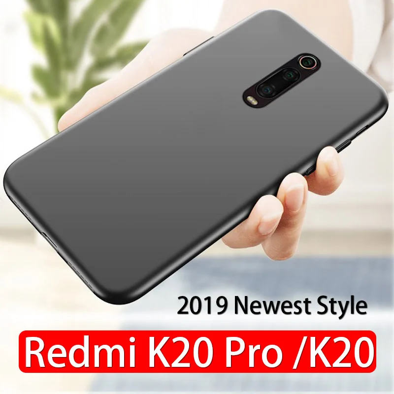 

Soft Silicone Back Cover on the for Xiaomi Redmi K20 Pro K20 Newest Phone Cases for Redmi K20 Pro Black Full Protector Cover