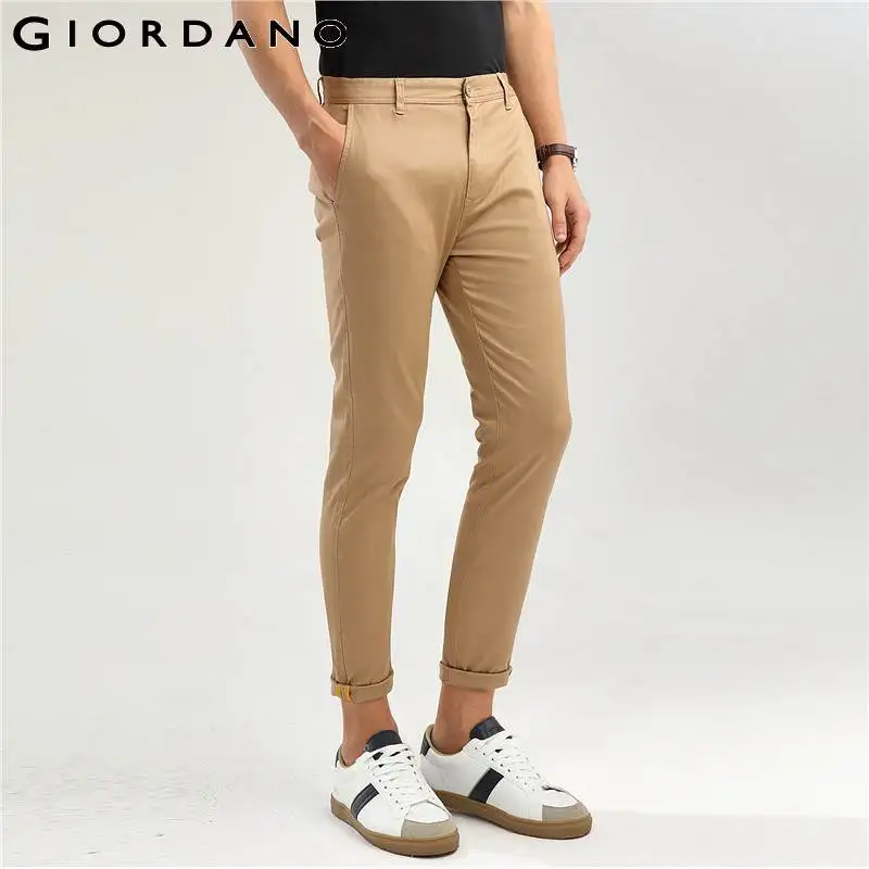 Giordano Men Pants Ankle length Trousers Pantalon Homme Brand clothing