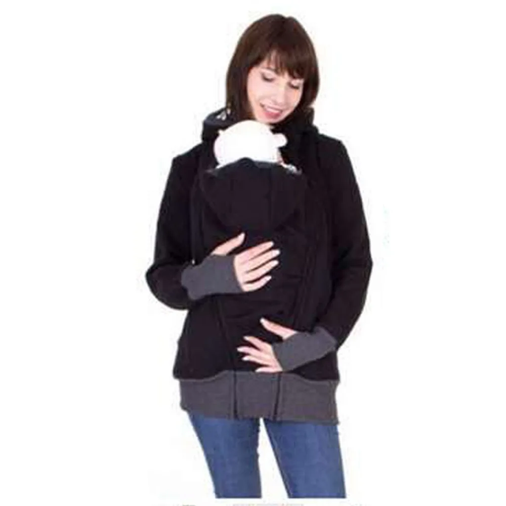 Толстовки для беременных Одежда для родителей кенгуру Женская одежда с длинным рукавом зимняя Переноска детская толстовка пальто для беременных теплое