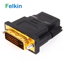 Felkin HDMI to DVI Adapter Cable 24k Gold Plated Plug DVI 24+1 to HDMI 1080P Video Converter Cable for PC HDTV Projector Monitor