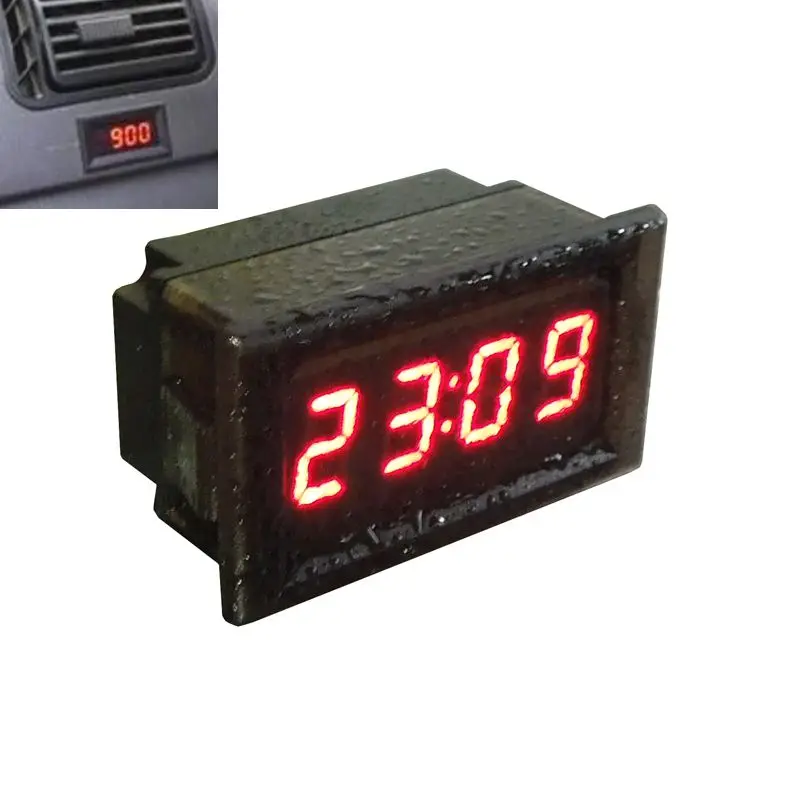 Waterproof Car Motorcycle Auto Accessory 12V/24V Dashboard Digital LED Display Clock Apr16 Drop Shipping