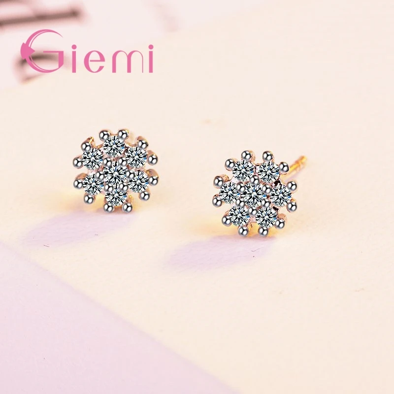 New Arrival Fashion Shiny Cubic Zirconia 925 Sterling Silver Earrings For Women Pretty Good Party Meeting Occasion Gifts