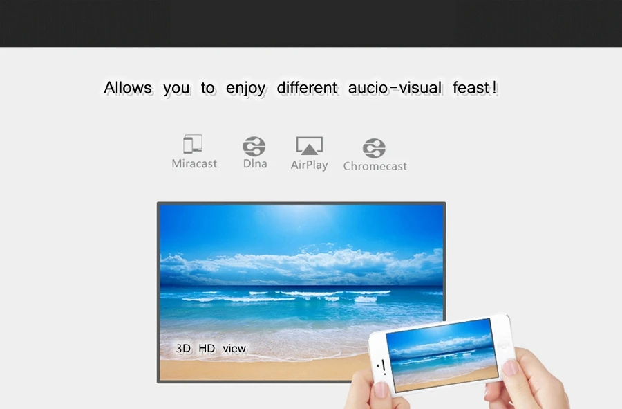 ТВ приставка с HDMI WiFi передачей данных. Приемник видео на Netflix и YouTube ТВ с поддержкой Miracast