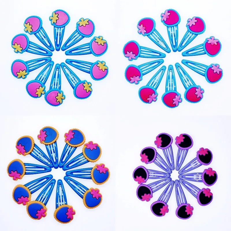 Детский подарок на день рождения 10 шт. милые булавки для волос Клубника Детские аксессуары для волос Головные уборы заколки для волос giveaways