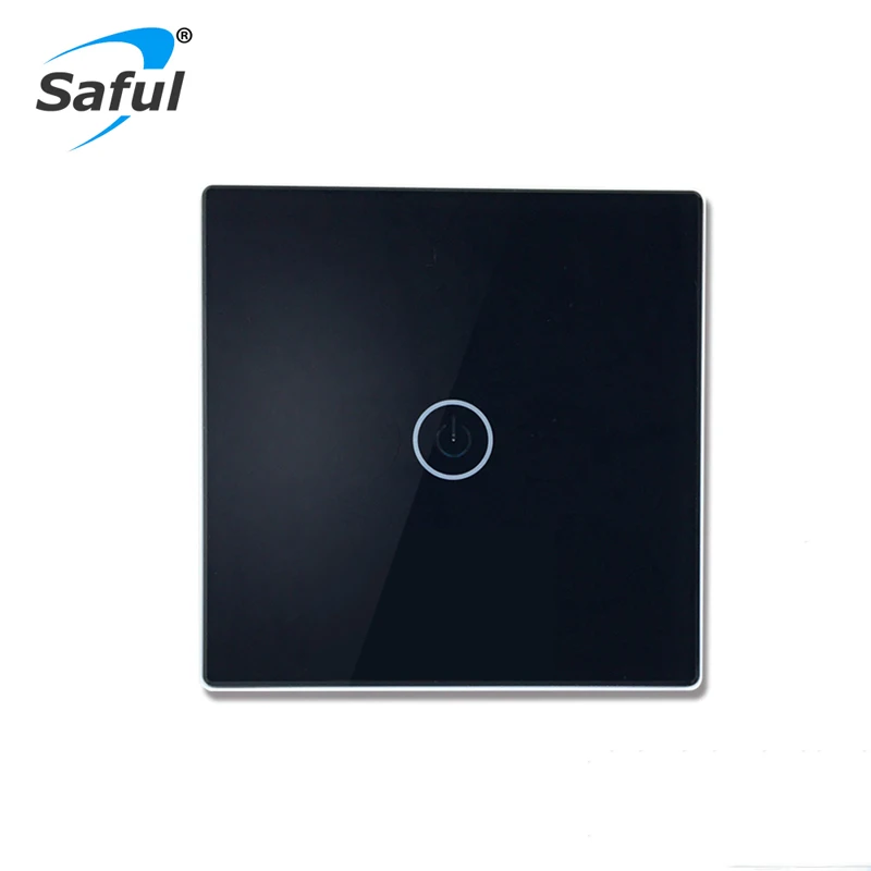 

Free Shipping White/Black LED Indicator Light Touch Switch 1 Gang 1 Way Wireless Remote Control Light Touch Switches Interruptor