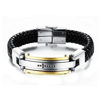 

European and American Fashionable Hand-decoration Leather Hand Chain Men's Personality Simple