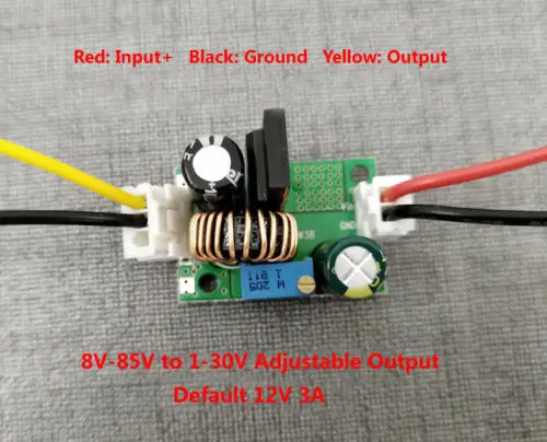 DC-DC понижающий преобразователь 8 в-120 в 96 в 84 в 72 в 60 в 48 в 36 В до 5 В 9 в 12 В 24 В понижающее напряжение Регулируемый USB источник питания для автомобиля