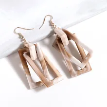 

Geometric Big Earrings for Women Acrylic Acetate Acetic Long brincos Best Healthy Material Hipster Drop Earrings Charms For Gift