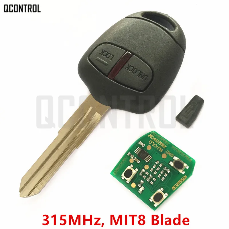 

QCONTROL Car Remote Key with Chip Suit for MITSUBISHI Vehicle Outlander Pajero Triton ASX Lancer MIT8 Blade 315MHz