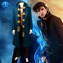 Movie Fantastic Beasts and Where to Find Them Newt Scamander Cosplay Costume Halloween Costumes For Men Full Set Custom Made фигурка newt scamander 4 см