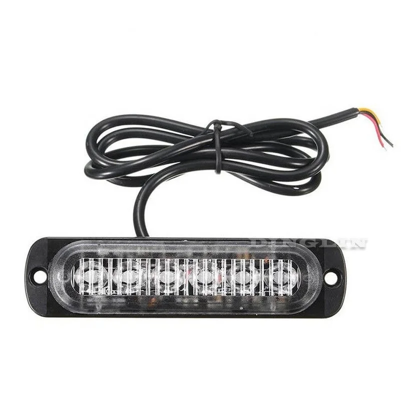 

12/24V 6-LED Car Emergency Warning Signal LED Strobe Flash Light Hazard Flashing Lamp Driving Day Light Bar Police Firefighter