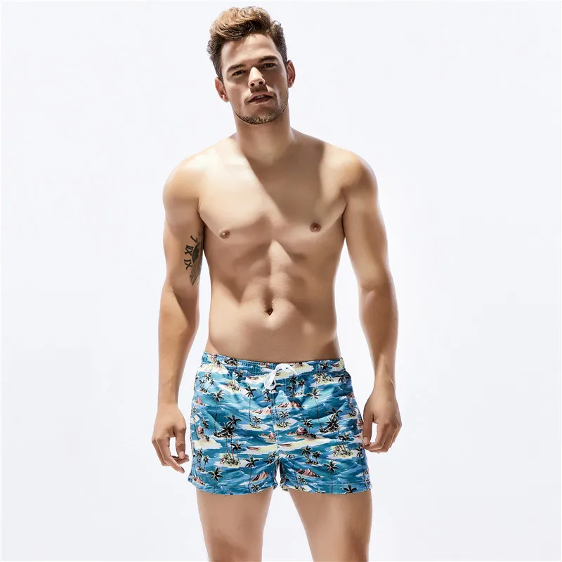 

New Seobean Floral Mens Board Shorts Men Beach Swimsuit Short Male Bermudas Beachwear Bathing Suit Quick Dry Size M,L,XL 71305