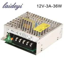 LAIDEYI 1 шт. 3A 36 Вт Трансформаторы освещения AC 110 V-265 V DC/DC 12 V переключатель Питание Драйвер адаптер для RGB Светодиодные ленты света
