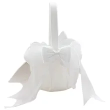 Лучшая Цветочная корзина для девочек, галстук-бабочка, Свадебная коллекция, традиционная белая