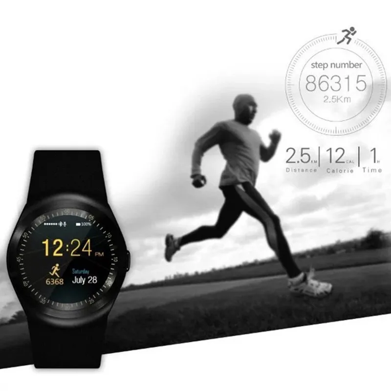 Y1 Bluetooth Смарт часы Relogio Android Smartwatch поддержка Nano SIM карты и TF карты унисекс Смарт часы