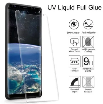 

10sets Screen Protector For Samsung S8 S9 Plus S7 edge Curved Tempered Glass Liquid Full Glue UV Light for Galaxy Note8 Note 9