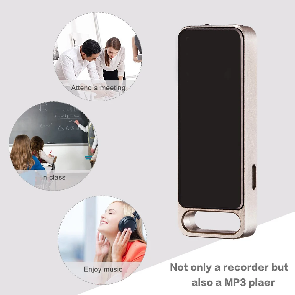 Digital Voice Recorder by Lgsixe 8GB Audio Recorder with MP3 Player - Mini USB Sound Recorder Dictaphone