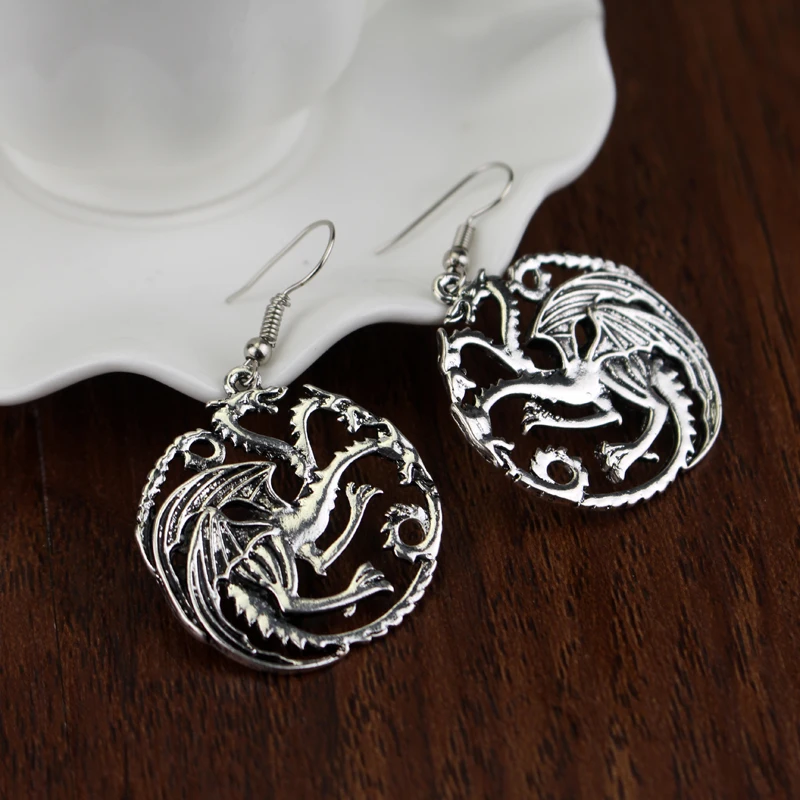 GAME OF THRONES Broche Song of Ice and Fire vintage Targaryen Pendants d/'oreilles