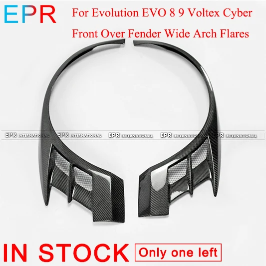 

For Evolution EVO 8 9 Voltex Cyber Carbon Fiber Front Over Fender Wide Arch Flares Accessories Body Kit