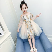 Платья для маленьких девочек, платье принцессы с вышивкой на свадьбу Одежда для детей лето г., милые вечерние платья для девочек детская одежда от 3 до 12 лет