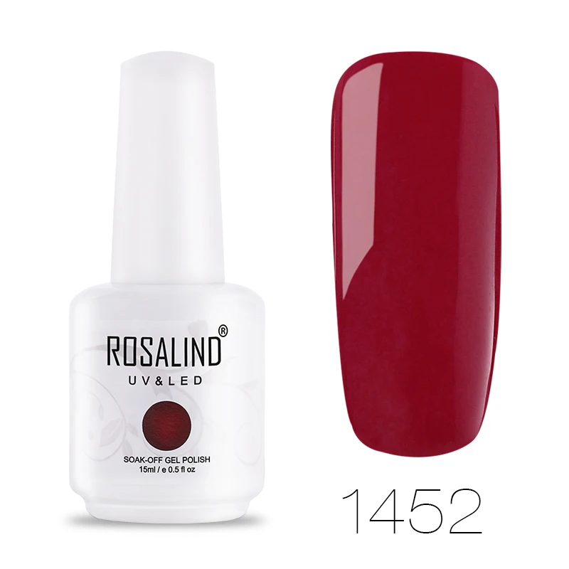 ROSALIND Gel 1S 15ml Gel Nail Polish New 60 Beautiful Colors Designed Nail Art Design Manicure UV Soak Off Primer Gel Varnishes - Цвет: RH1452