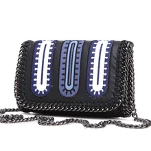 New Patchwork Crossbody Bag for Women Bag Leather Chain Shoulder Bag Ladies Hit Color Messenger Bag Female Sac a Fashion Bolsas