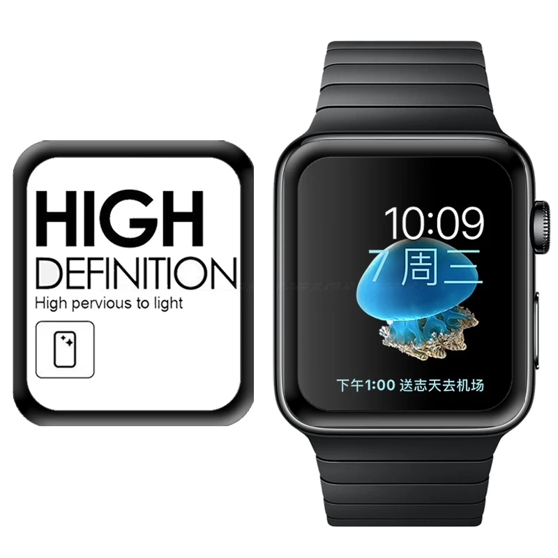 

Smart Watch Protection Curved Transparent Protector Tempered Glass Screen Protector for Apple Watch