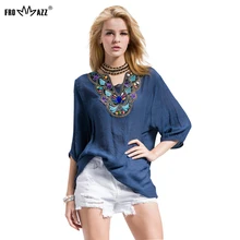 FROMMAZZ Women s Shirt Brand New Casual Feminine T Shirts Casual Floral Round Neck Chiffon V