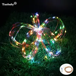 Tanbaby USB Powered 10 м светодио дный 100 LED медный провод Фея свет шнура для Рождество патио гирлянды Праздничная Вечеринка открытый Luces деко