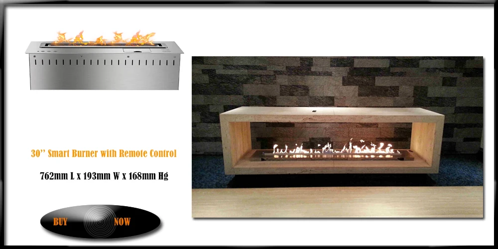  Smart Fireplace Insert 48 Inch 120 cm Black Remote WiFi Control  Google Home 12.5 L Bio Ethanol Burner : Home & Kitchen