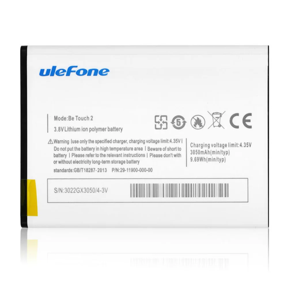100% Оригинальный запасной Ulefone Be Touch 3050mAh аккумулятор для 2/3 умный мобильный