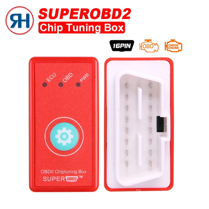 

Superobd2 OBD II ECU Chip tuning Box Plug and Drive interface like nitro OBD2 Super obd2 for diesel vehicles with Reset Button