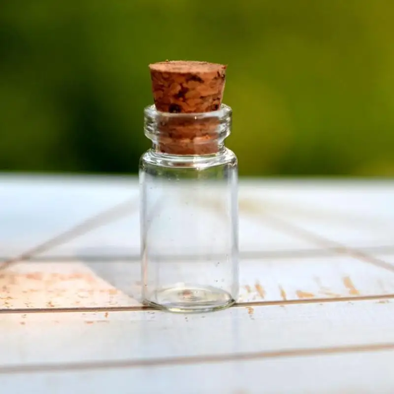 Стеклянная бутылка с композитной пробирка с пробкой бутылка DIY ожерелье бутылка хранения с деревянная пробка пузырек с пробкой бутылки хранения