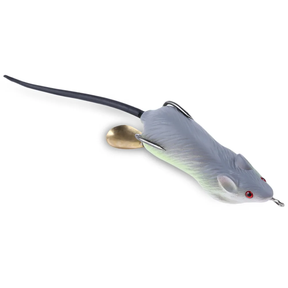 6 Colori Soft Mouse Lure Attrezzatura Da Pesca Esca Nuovo Disegno Pesca mouse Lure Attrezzatura Da Pesca Esca Morbida Ratto Swimbait con Treble Hook in 6