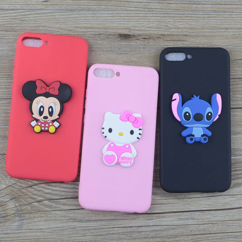 

Cute Cartoon Silicone Case for Huawei Honor 10 Cases Stitch Hello Kitty Minnie Cat Soft TPU Phone Cover