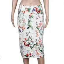 Модная весенне-летняя стильная юбка-карандаш, женская зеленая юбка с высокой талией, винтажная элегантная облегающая юбка миди с цветочным принтом, W318