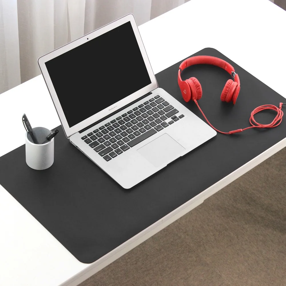 Ceny Boona Biurze Biurko Komputerowe Mat 80*40 60*30 cm Nowoczesny St oacute;ł Klawiatura Mysz Pad Podw oacute;jne PU laptop Poduszki Biurko Mat Gamer Podkładka Pod Mysz