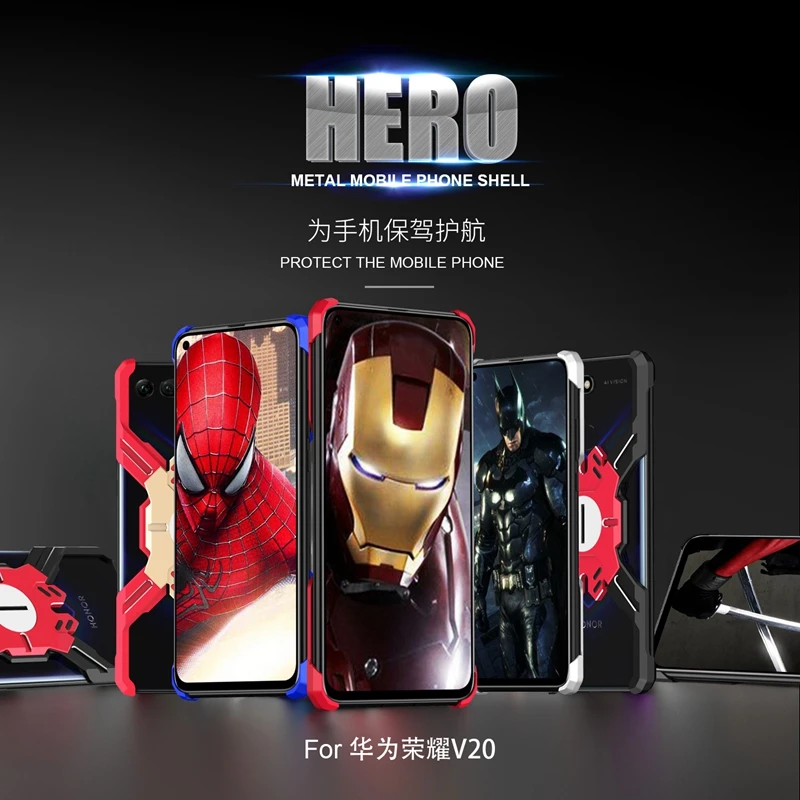 

IToncs Aluminum Metal Spider Case for Huawei P20 P30 Pro Case Cover Iron Man Armor Phone Shell Cover for Huawei Mate 20 Pro