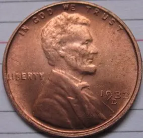 

wholesale 1933-D Lincoln Penny Coins Copy 95% coper manufacturing