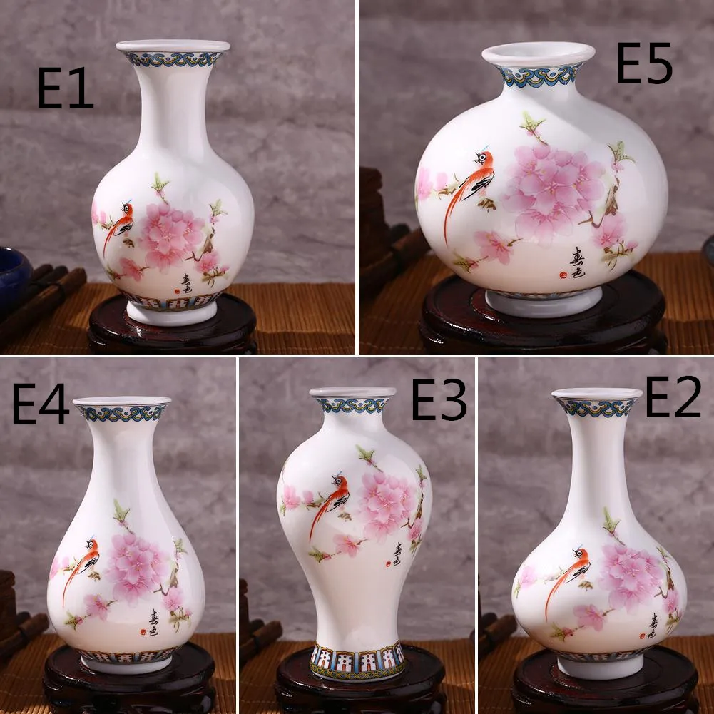 

Ceramic flowers Vases Antique Traditional Porcelain inserted home decoration Room ornaments flower Pot desk accessories crafts