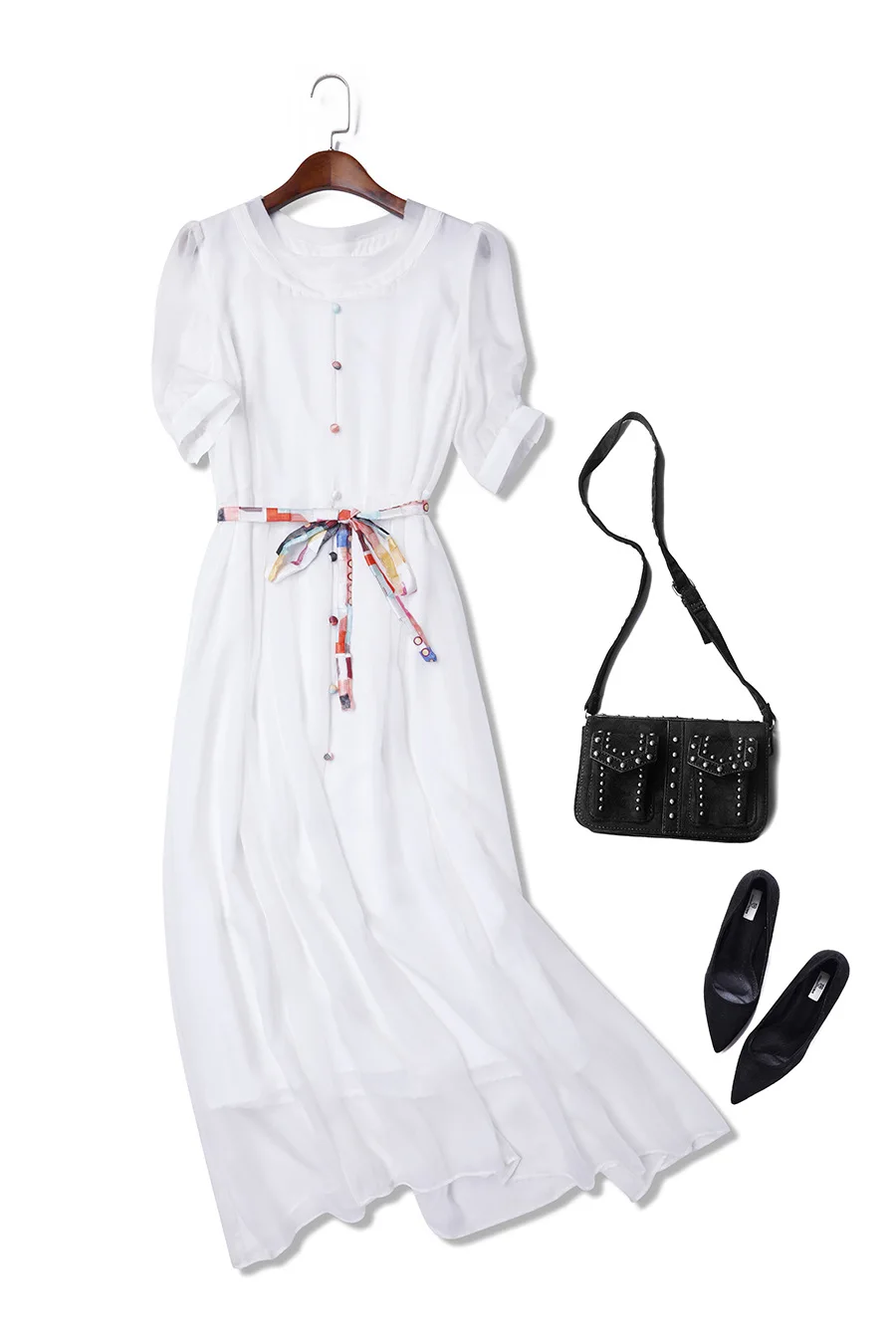 Tcyeek летнее платье для девушек натуральный шелк платья Женская одежда корейское Бохо белое длинное платье повседневное элегантное Vestidos 0368