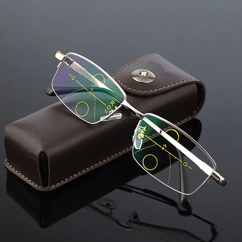 Najtaniej Multifocal Progressive okulary do czytania mężczyźni dla komputera Sight Clear regulowane okulary kobiety Bifocal + 1.0 1.5 2.0 2.5 3 3.5 4