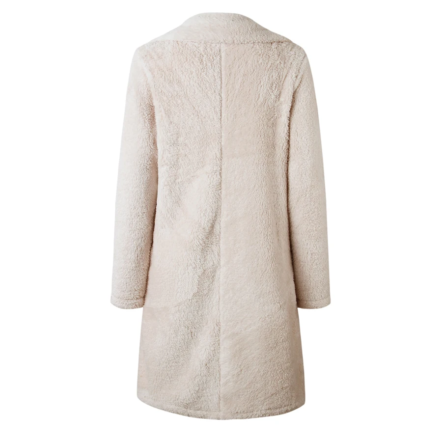 Зимняя куртка из искусственного меха размера плюс, женские толстые теплые пушистые длинные плюшевые пальто, элегантные розовые лохматые плюшевые флисовые пальто для женщин