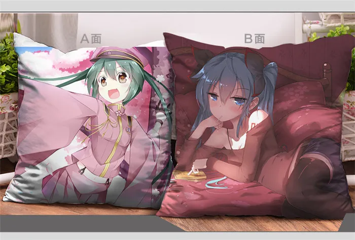 Amellor декоративные подушки 43x43 см Hatsune Miku Мультяшные подушки аниме-Подушка Мягкие двухсторонние напечатанные рождественские подарки подушка - Цвет: 16