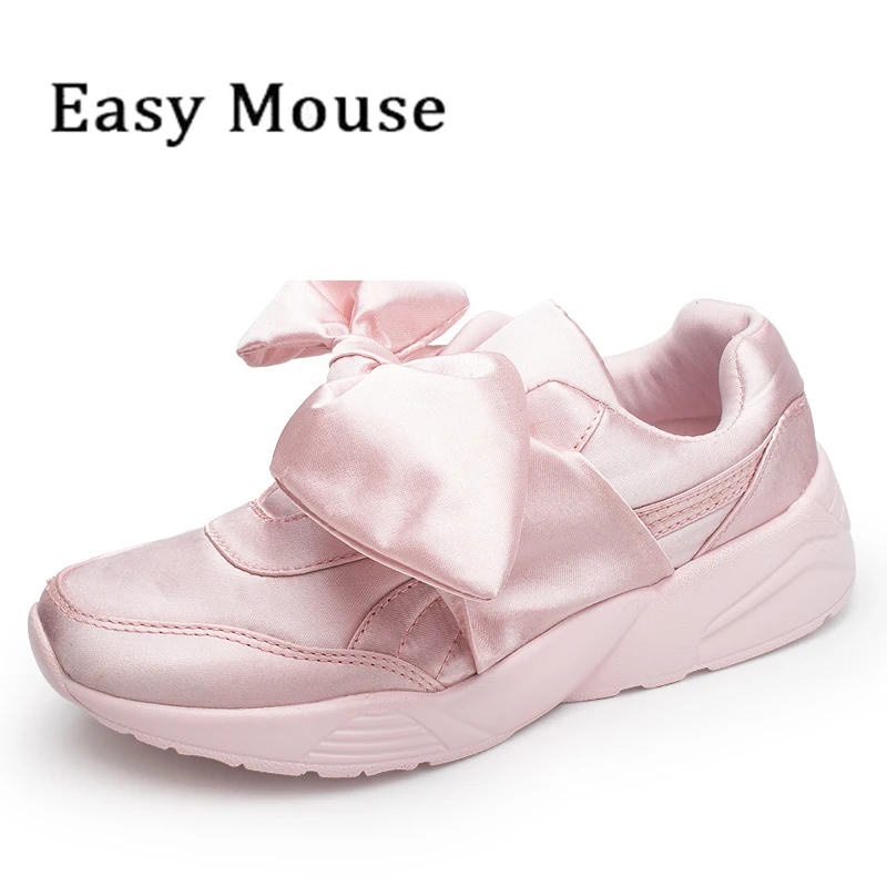 

2018 Hot Sale Women Sneakers Breathable Running Shoes For Ladies Cushioning Sports Shoes Sapato Feminino Bowknot Zapatillas