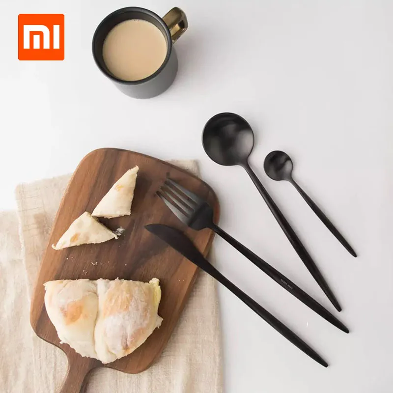 

4Pcs Xiaomi Ecological Chain Maision Maxx Stainless Steel Table ware 4 Kit Knife Spoon Fork Tea-spoon