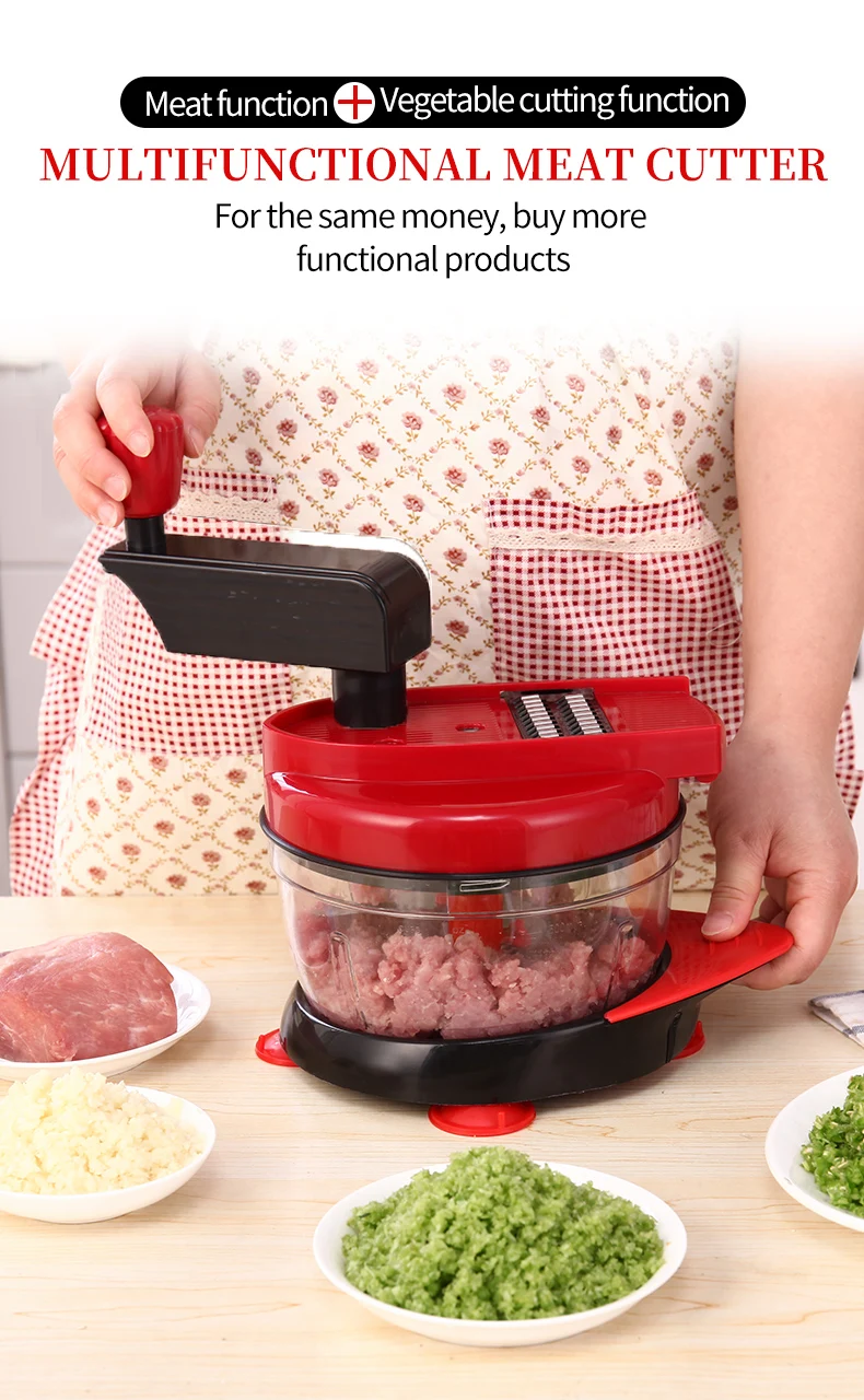 Good Quality Hand Operate Manual Meat Grinder Sausage Beef Mincer Maker Table Home Kitchen