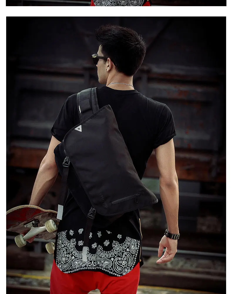 Чисто черная Большая вместительная велосипедная сумка-мессенджер Мужская спортивная сумка через плечо для скейтборда для ноутбука Молодежная Спортивная сумка Bicicleta Deporte Bolso