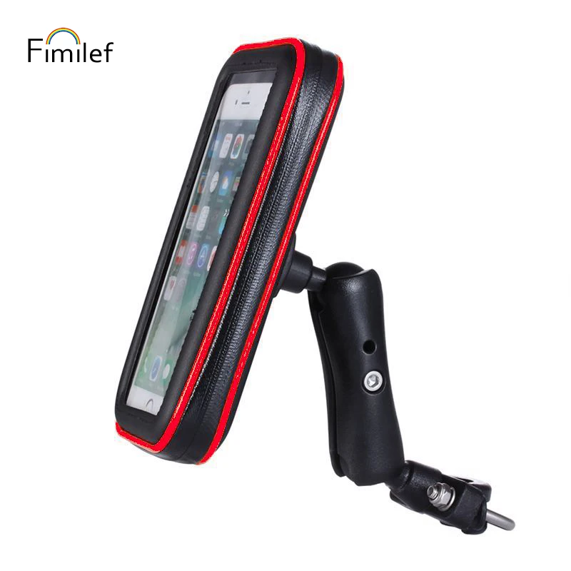 

Fimilef Universal Bicycle Motorcycle MTB Bike Phone Bag Holder Front Frame Handlebar Pouch Cell Portable Waterproof Case Bracket